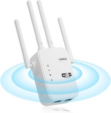    Dual Band WiFi Booster 300 1200Mbps Extender Covers Home up to 12K SqFt