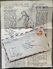 Allied Jockey Club WWII Horse Racing program, New Guinea Schwimmer Field, Rare
