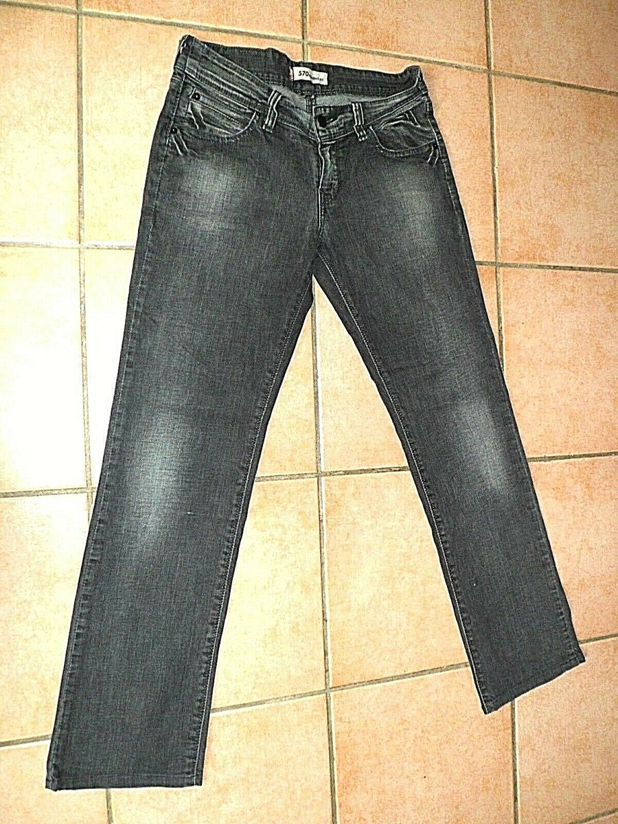 Jeans Levi's 570 Femme Vintage Coupe Droite élastique - Tailles Disponibles W25 à W33, Neuf Avec étiquette