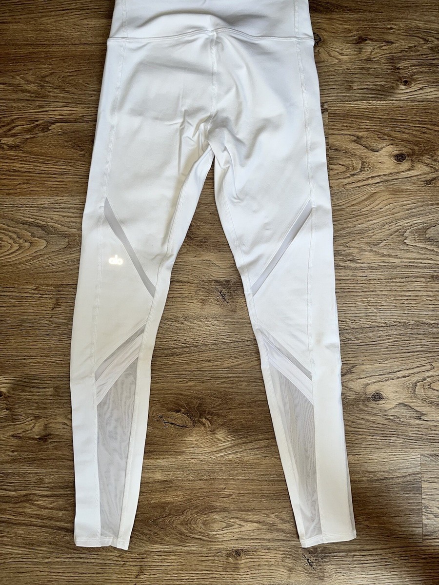 ALO Epic Mesh Leggings Size Small White High Waist 87370 S Yoga | eBay