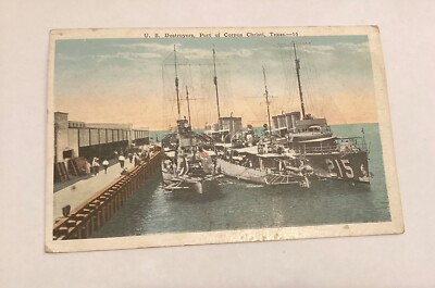 US Destroyers Port of Corpus Christi Texas Postcard PC4