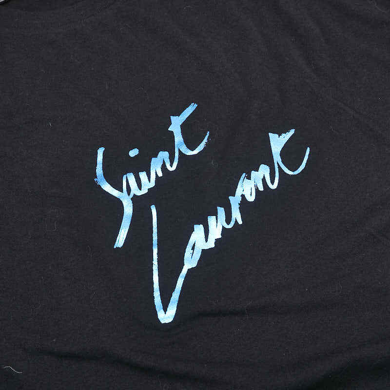 T shirt SAINT LAURENT con stampa logo taglia:S uomo 【Usata】