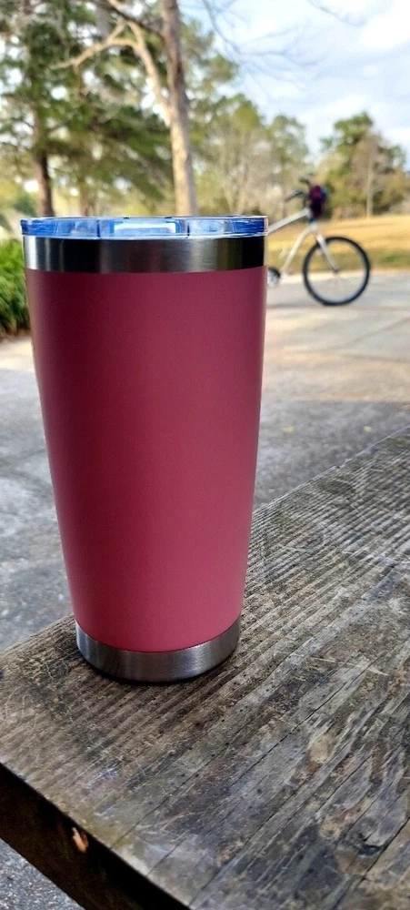 tumbler pink 20oz  (Holds temperature better than YETI)