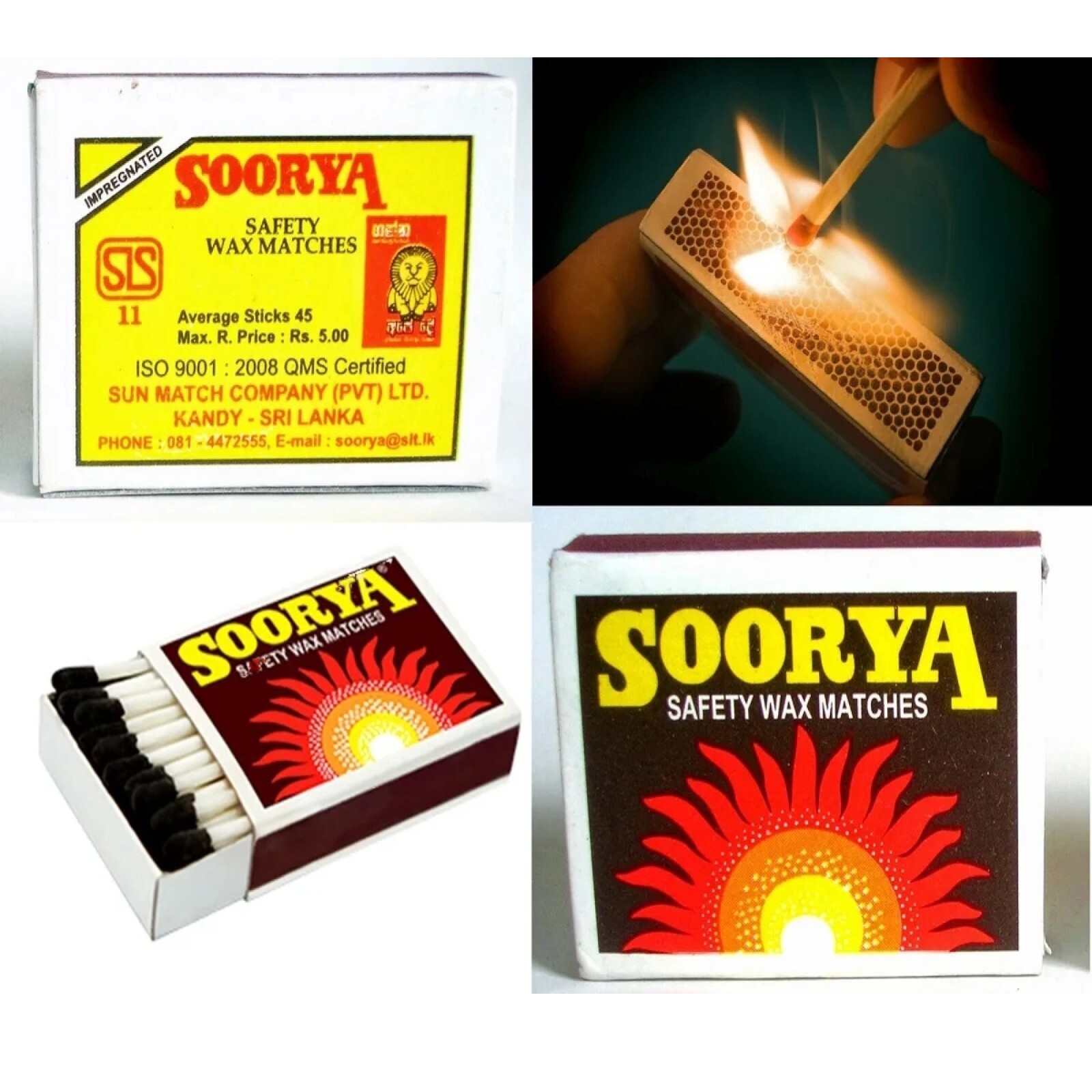 5X Safety Match Matchstick Box 