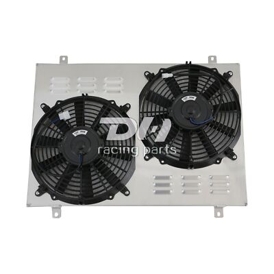 DH Racing Aluminum Fan Shroud With Electric Fans For Ford Mustang 1979-1993 5.0L V8 & 2.3L