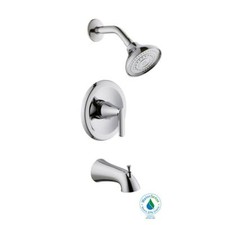 Schon Jax 1-Handle 1-Spray Pressure Balance Tub  Shower Faucet w Valve Chrome