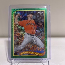 2024 Topps Justin Verlander 1989 35th Anniversary Chrome Green /99 #T89C-54