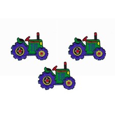 Tractor Patches (3-Pack) Children Embroidered Iron on Patch Applique