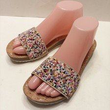 anne klein qtee wedge slide sandals