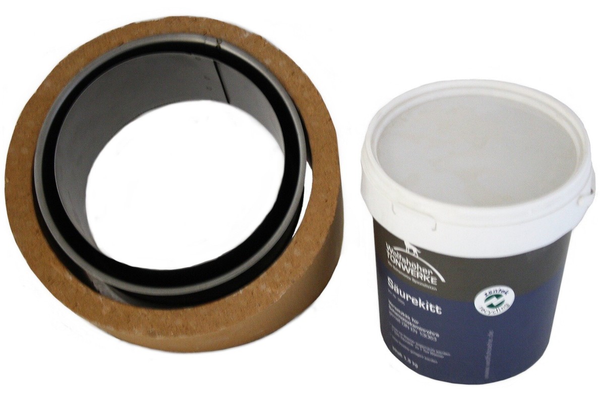 Schornsteinanschluss Set 160mm - Schamotterohr Mit Doppelwandfutter 30cm
