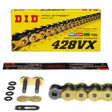 Catena Did 428VX (Gold & Black) - Lunghezza: 140 Maglie Con Giunto A Clip (Fj)-image