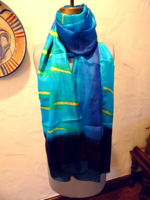 Women's Ladies ESPRIT SCARF 36'' X 76'' Long Rectangle TURQUOISE