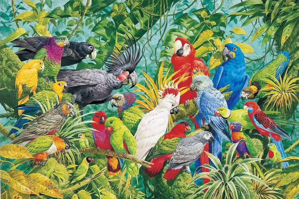 Wooden Jigsaw Puzzle 1000 Pieces | Beautiful Parrot | Unique Puzzle