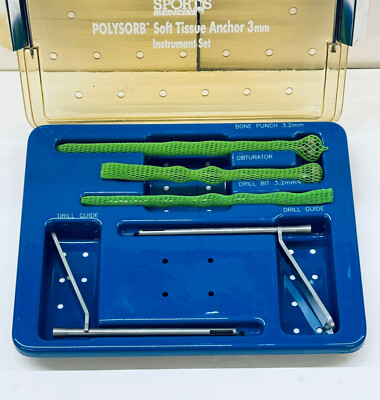 USS Sports Medicine Polysorb Soft Tissue Anchor 3mm Instrument Set!! UNUSED