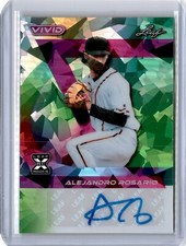 2024 Leaf Vivid Green Crystal Alejandro Rosario Auto 2/4 (B82) Rangers