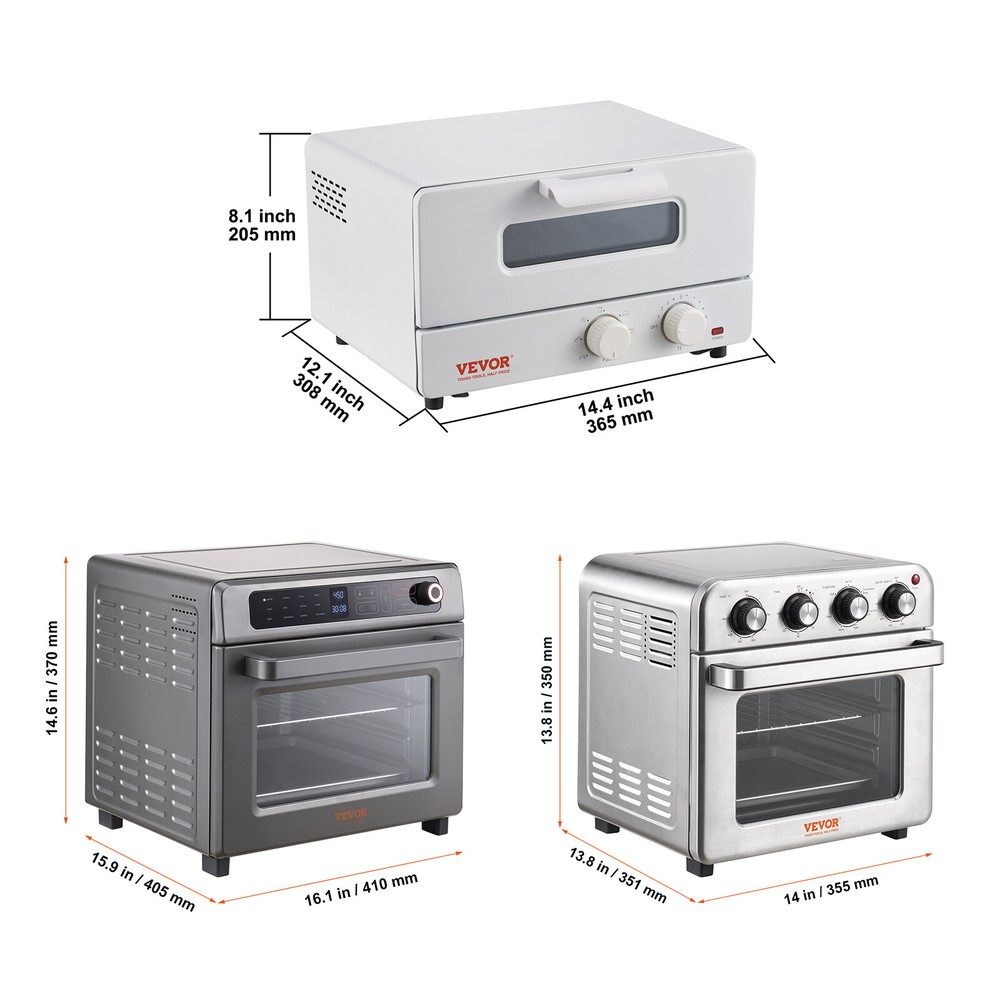 Stainless Steel Air Fryer Toaster Oven with Convection and Steam Cooking