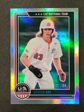 AUSTIN NYE 2021 Panini Stars & Stripes USA Baseball HOLO BLUE # 37/60