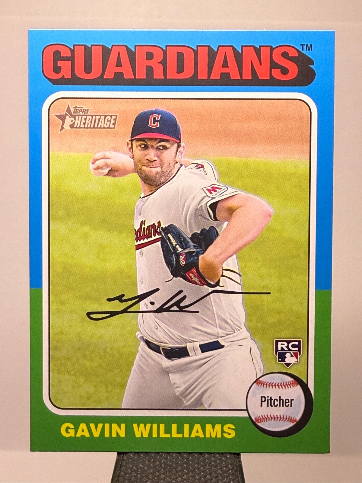 2024 Topps Heritage - #489 Gavin Williams Rookie Image Variation Guardians.