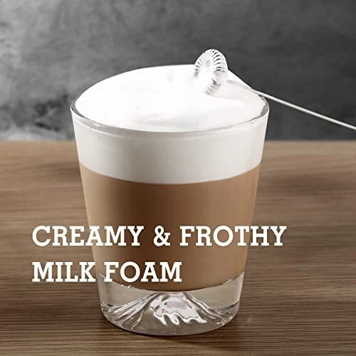 Milk Frother Handheld Battery Operated Electric Foam Maker, Drink Mixer Gray