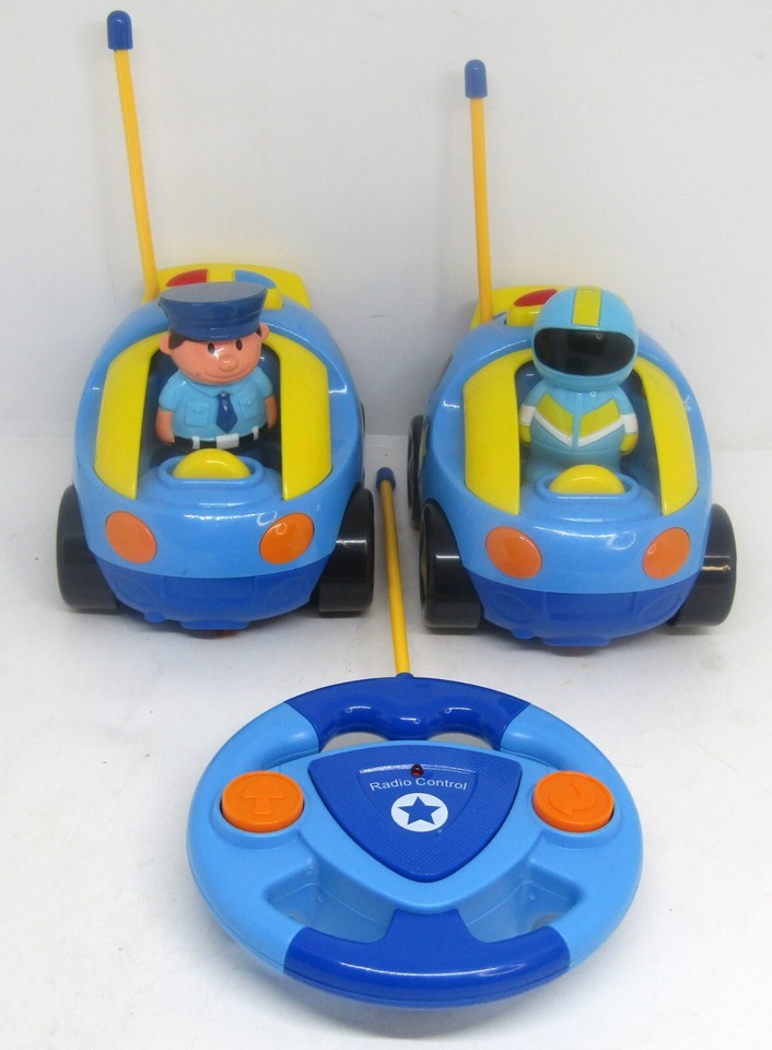Pretex 2 Blue Remote Control Cars ONE Race Car, One Police Car with 1 Remote, Wo eBay