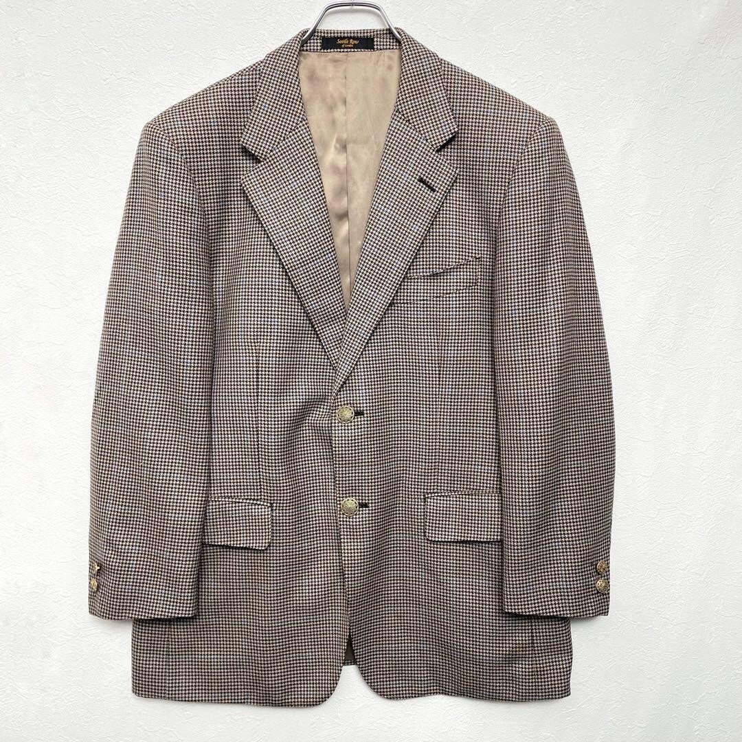 Giacca sartoriale Savile Fila Domer pied de poule bottoni oro così