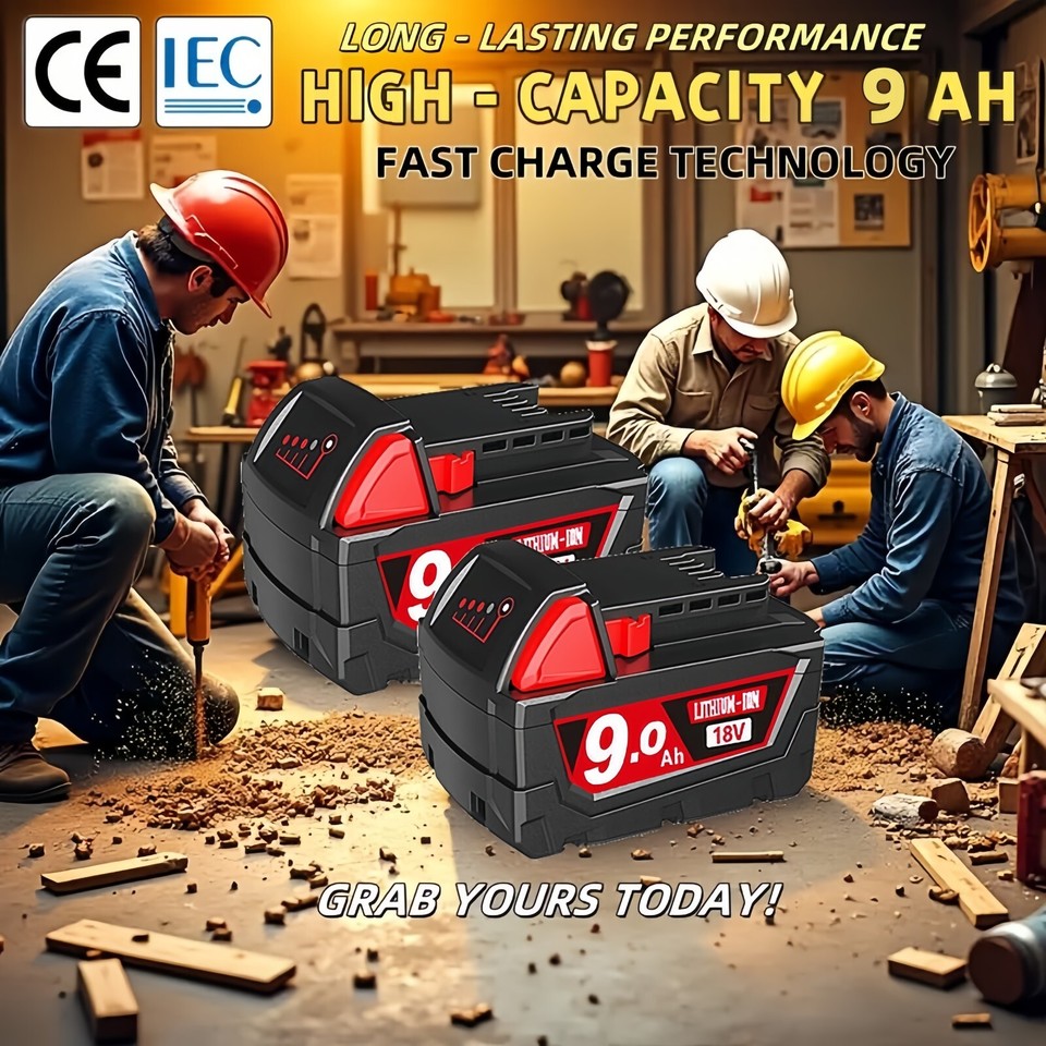 【Free shipping】 4Pack M18 9Ah 18V high-quality Replacement Battery for ...