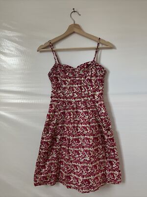 american eagle pink floral dress Floral Dress - Adjustable Back and Waist, XS