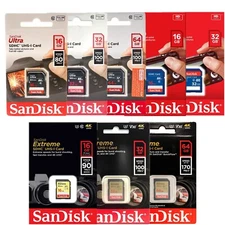 SanDisk SD Cards 16GB 32GB 64GB SDHC SDXC Extreme Pro Ultra Memory Cards lot