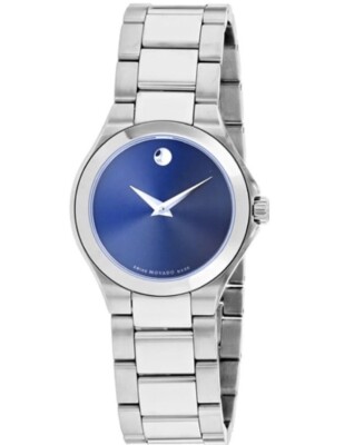 New Movado Defio Women’s Blue Dial  Stainless Steel Watch 0607309 ĐỒNG HỒ NỮ MOVADO 0607309 DEFIO QUARTZ BLUE DIAL DÂY KIM  main image 4