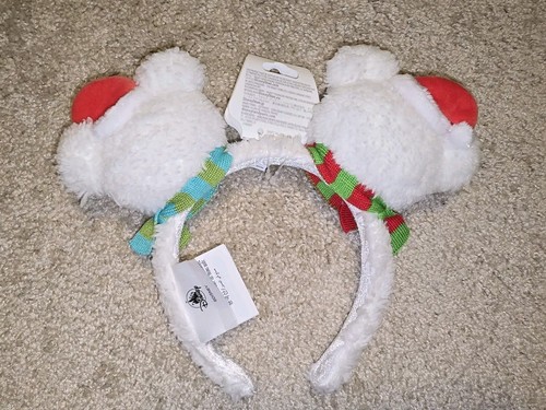 NEW Disney Parks 2024 Mickey Mouse Snowman Ears Headband Christmas Holidays NWT - 第 2/2 張圖片