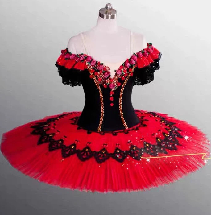 Professional Ballet Tutu Red Ballet Pancake Ballerina Costumes