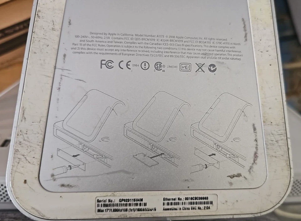 Apple iMac A1173 17" Desktop Intel Core Duo 1.83GHz Display VGA USB 160GB READ - Image 4 of 4