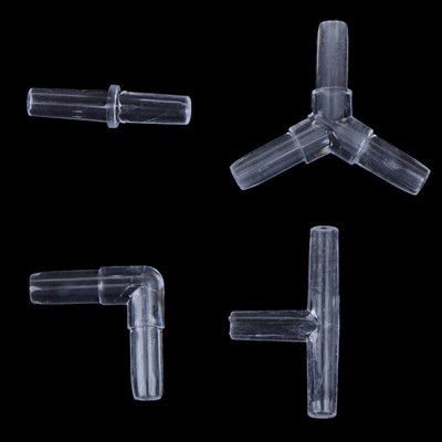 10 Stücke 2Way / 3Way Klar Aquarium Rohrverbinder Luftventile Passend AquaR_ _cn