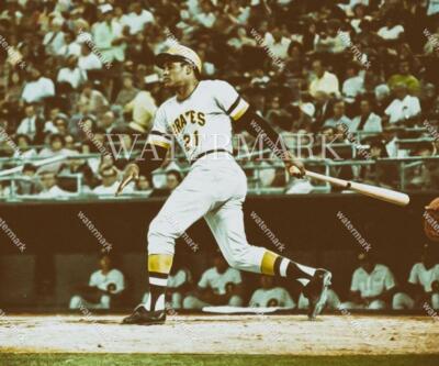 E767 Roberto Clemente Pittsburgh Pirates Hit 8x10 11x14 16x20 Oil Painting Photo