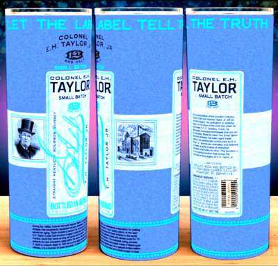 Colonel EH Taylor Bourbon Whiskey Icey Blue Small Batch Cup Mug Tumbler 20oz
