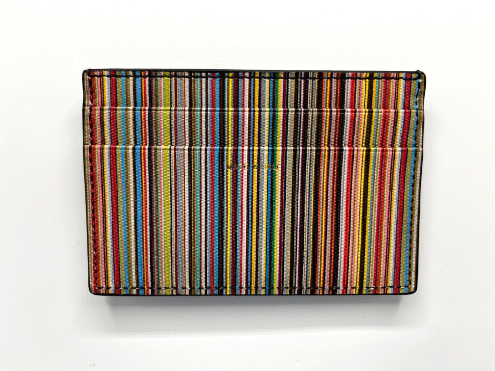 Paul Smith Black Signature Stripe Card Holder - Image 2