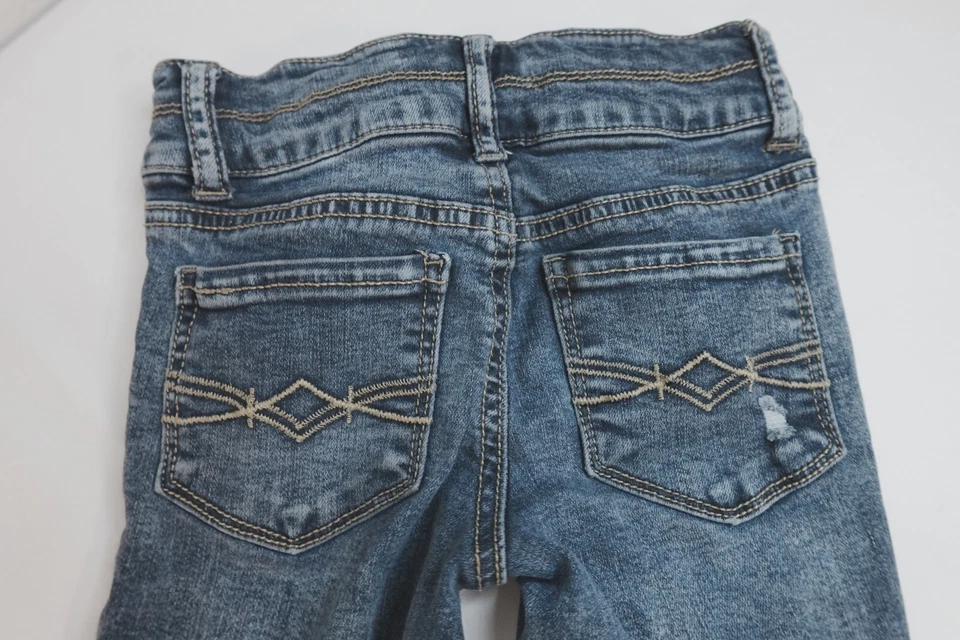 MUDD Skinny Blue Jeans Girls 6 stretch denim medium Wash adjustable waist EUC - Image 4 of 4