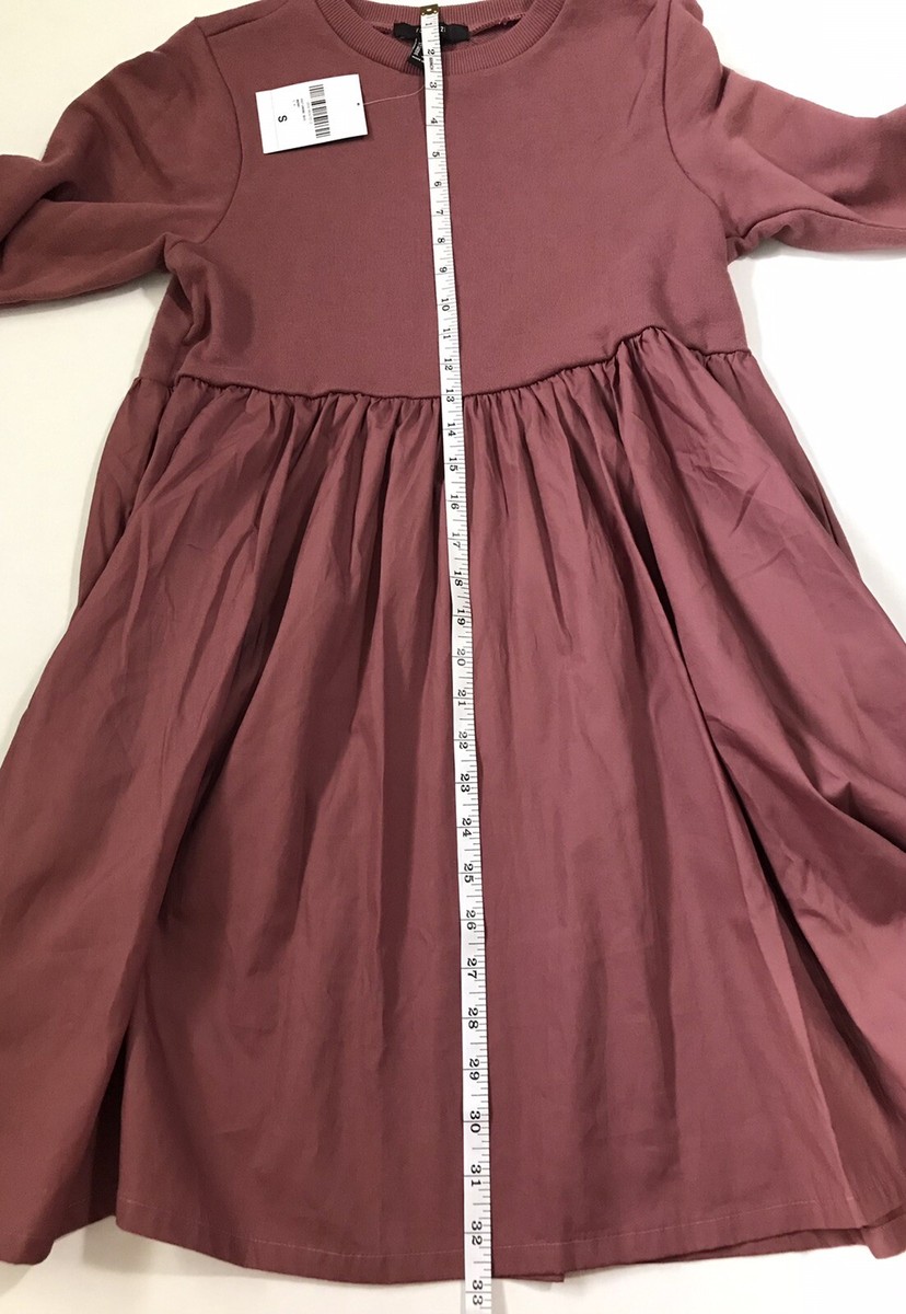Forever 21 Women's Knit Dress Long Sleeve Size Small Berry | eBay