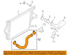 FORD OEM F-250 Super Duty Turbo Turbocharger Intercooler-Outlet Duct 6C3Z6C646A
