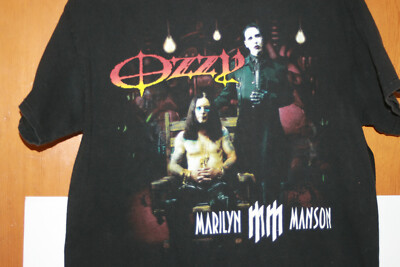2003 OZZFEST CONCERT SHIRT OZZY OSBOURNE MARILYN MANSON SZ L RARE