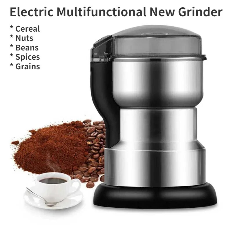 Electric Multifunctional Grinder Coffee Kitchen Beans Cereal Nuts Spices Grains
