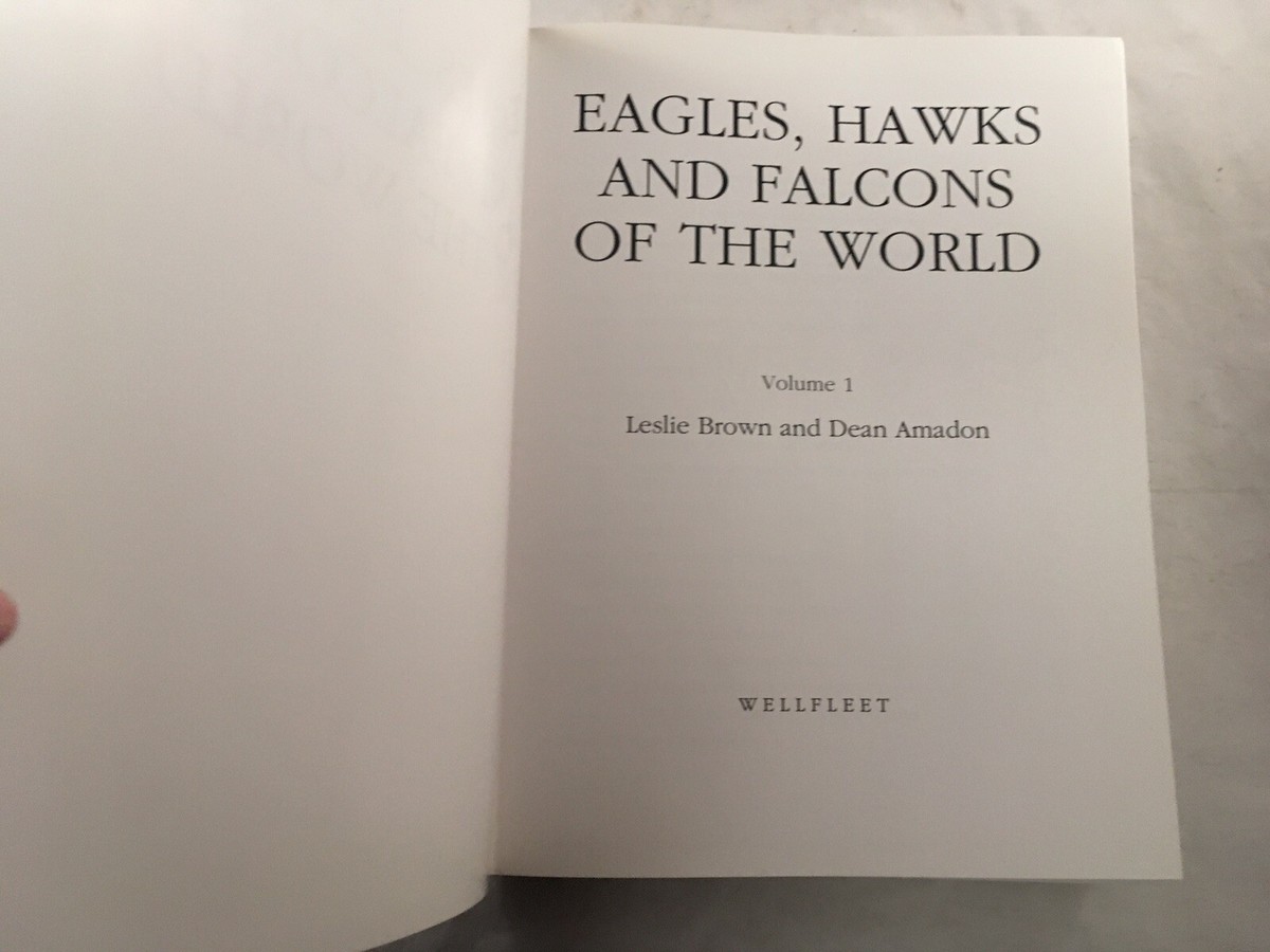 EAGLES, HAWKS AND FALCONS OF THE WORLD BY LESLIE BROWN & DEAN