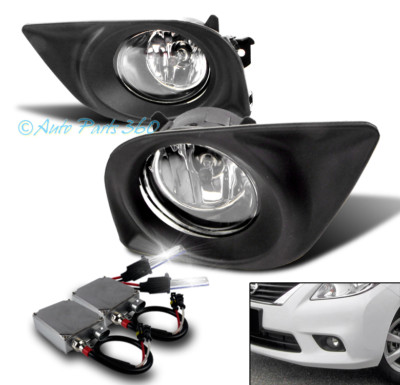 12 13 14 VERSA S SL SV SEDAN 4DR BUMPER DRIVING CHROME FOG LIGHT LAMP+50W 6K HID