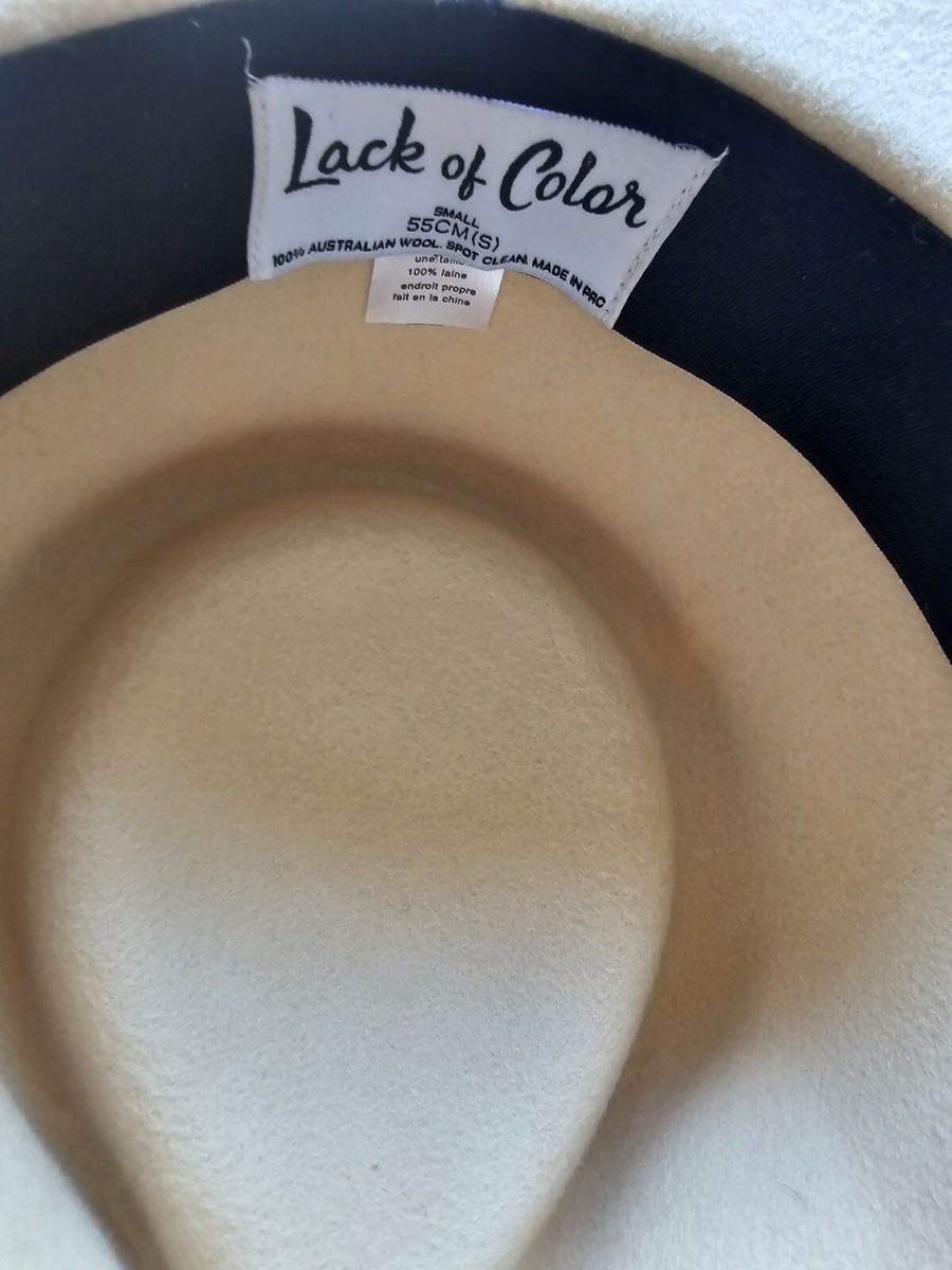 Lack of Color Ivory Rancher Wool Felt Fedora Hat Size Small  display picture 3