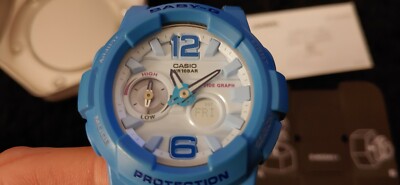 Casio G-lide Baby G Shock Blue White BGA180-2B3