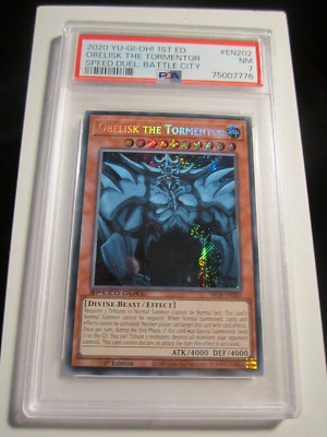 2020 YU GI OH CARD 1ST EDITION OBELISK THE TORMENTOR PSA GRADED NM