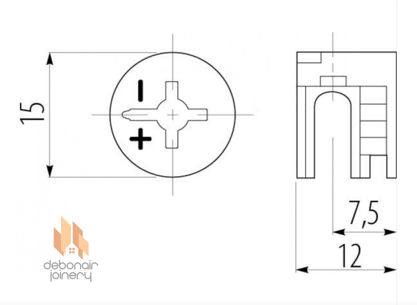 Locking Cam Dowel 40 mm and Connectors 15mm x 12mm Flat Pack Furniture