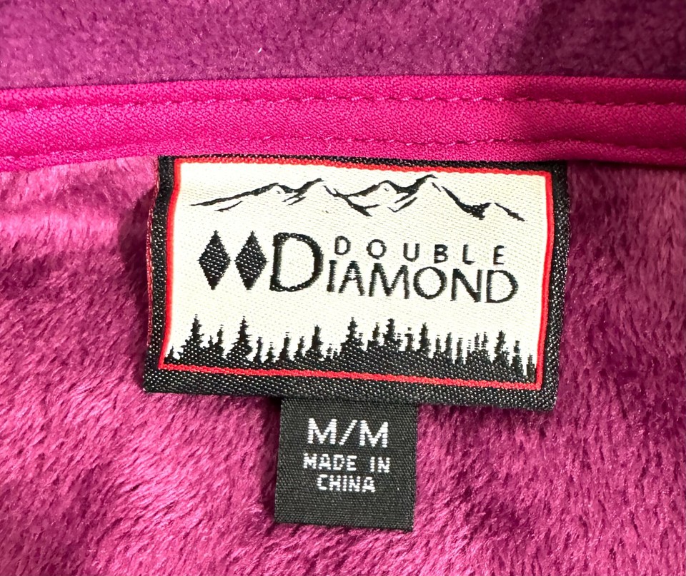 Double Diamond Women's Medium Active Jacket Fleece Lined Stretch
