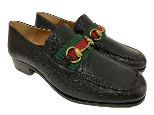 GUCCI HAVELY BLACK LEATHER HORSEBIT WEB 