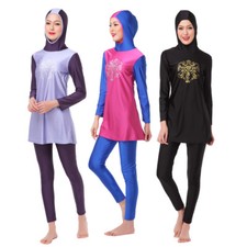 Muslim Women Swimwear Burkini Full Cover Swimsuit Beachwear Islamic Summer Suits